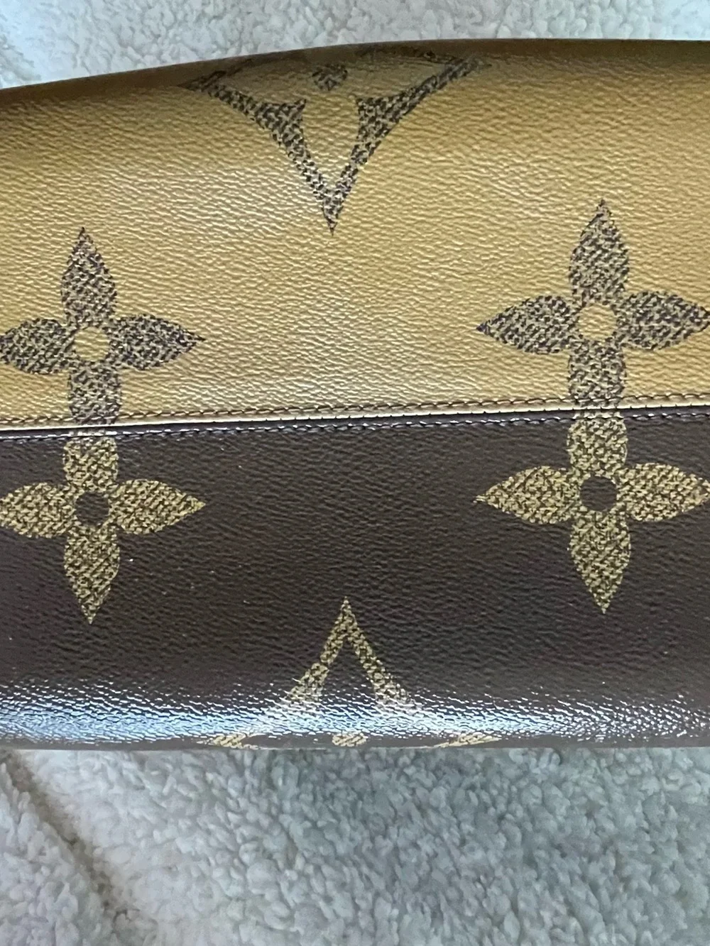 Louis Vuitton Brown Monogram Canvas Tote with Gold Hardware